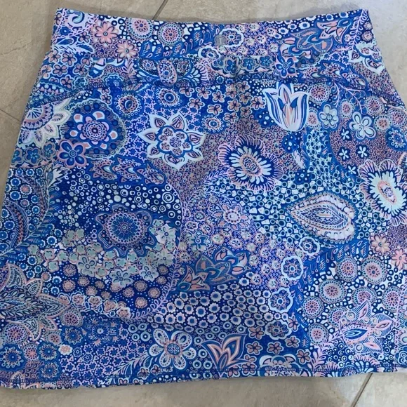 TALBOTS -PART T BY TALBOTS STRETCH SKORT - DREAMY PAISLEY - Picture 5 of 10